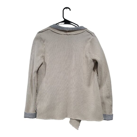 Democracy by Freedom Jeaneration Knit Cardigan Sweater Jacket Beige Gray… - Picture 2 of 12